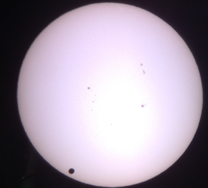 This is a photo I took with my iPhone 4S of the Transit of Venus. I didn't yet have my SLR.